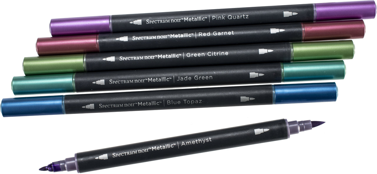 Metallic Markers by Spectrum Noir 6 Pens - Rare Minerals