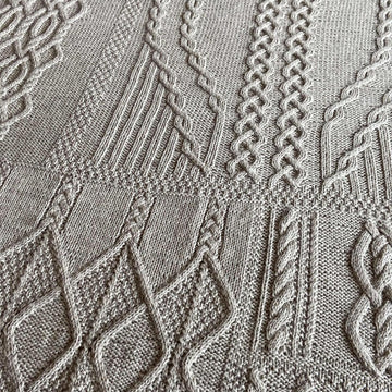 Seamless Patchwork Cable Afghan