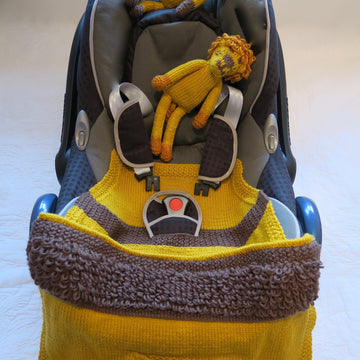 Lion Baby Car Seat Blanket Hat & Toy