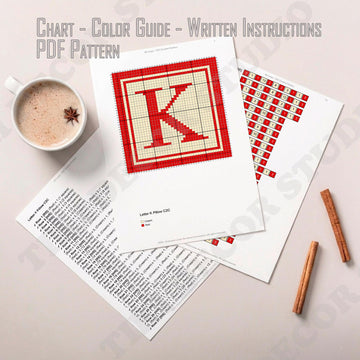First Letter K Pillow Cover CROCHET PATTERN