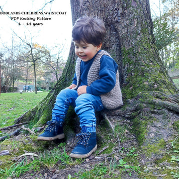 Garter Stitch Vest | Woodlands Childrens Waistcoat | Chunky Edition | 1-14 years
