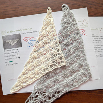 Crochet Bandana/Shawl Pattern/Chart PDF #66