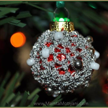 Christmas Crochet Pattern Bauble Bead Miniature Disco Balls