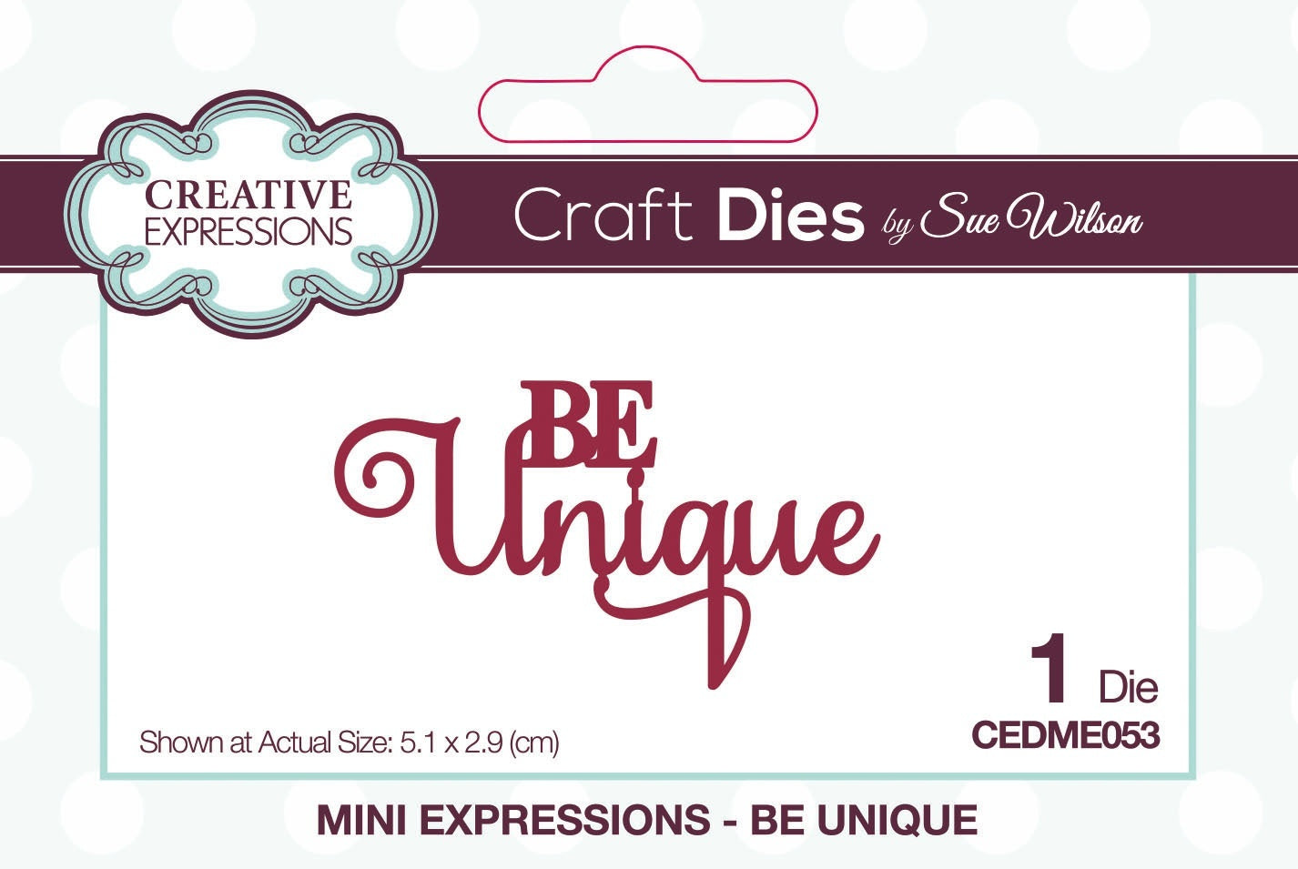 Creative Expressions Craft Dies By Sue Wilson - Mini Expressions- Be Unique
