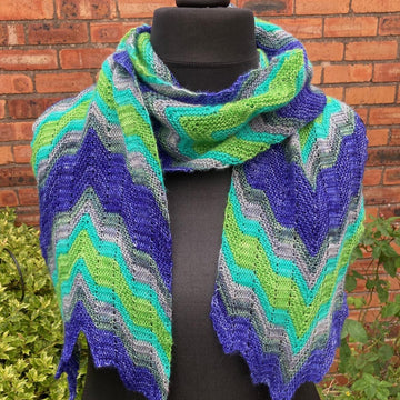 Bargello Aurora Wrap, Cowl & Scarf