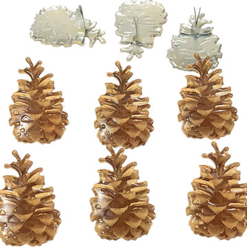 Eyelet Outlet Shape Brads 12/Pkg - Pinecone