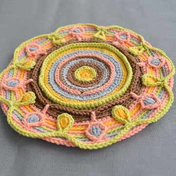 Teapot Coaster with Leaves