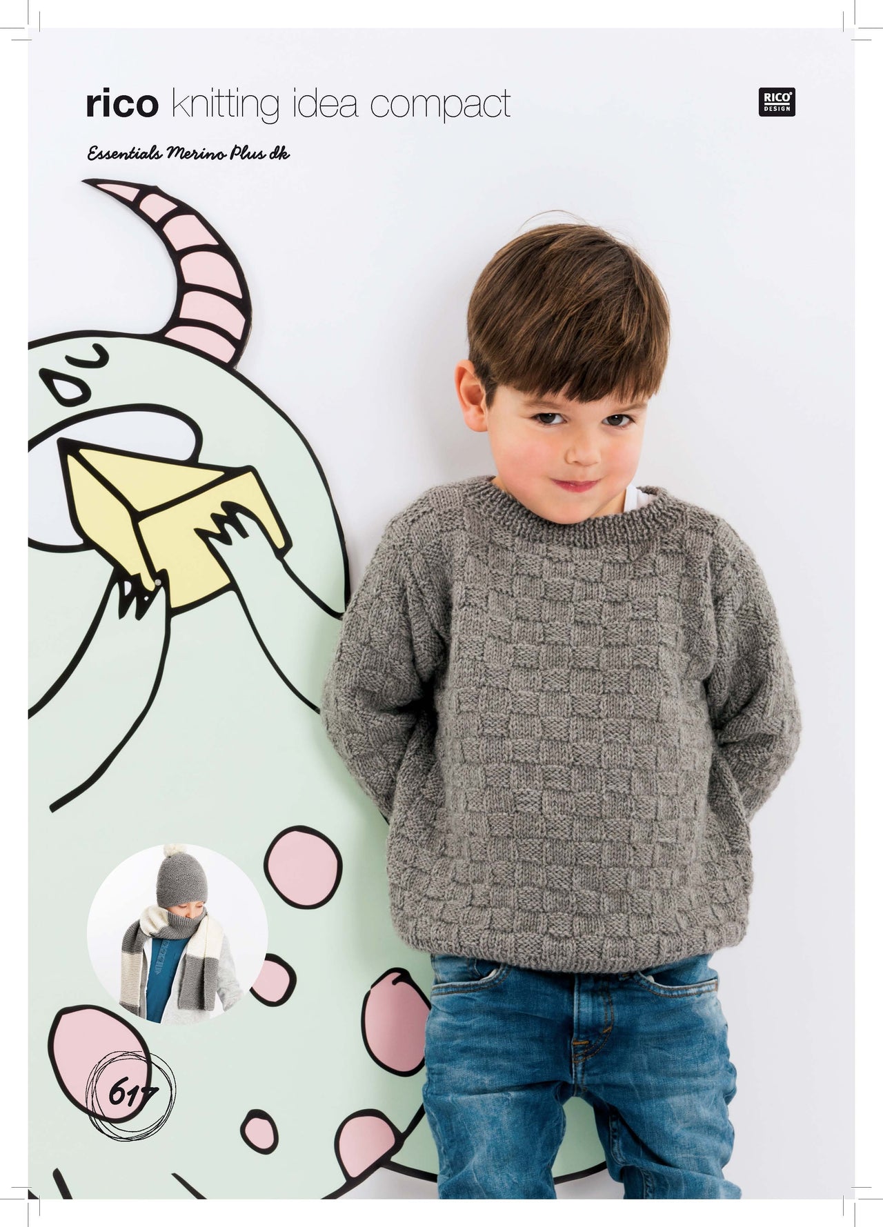 Sweater, Hat and Scarf in Rico Essentials Merino Plus DK - 617 - Leaflet