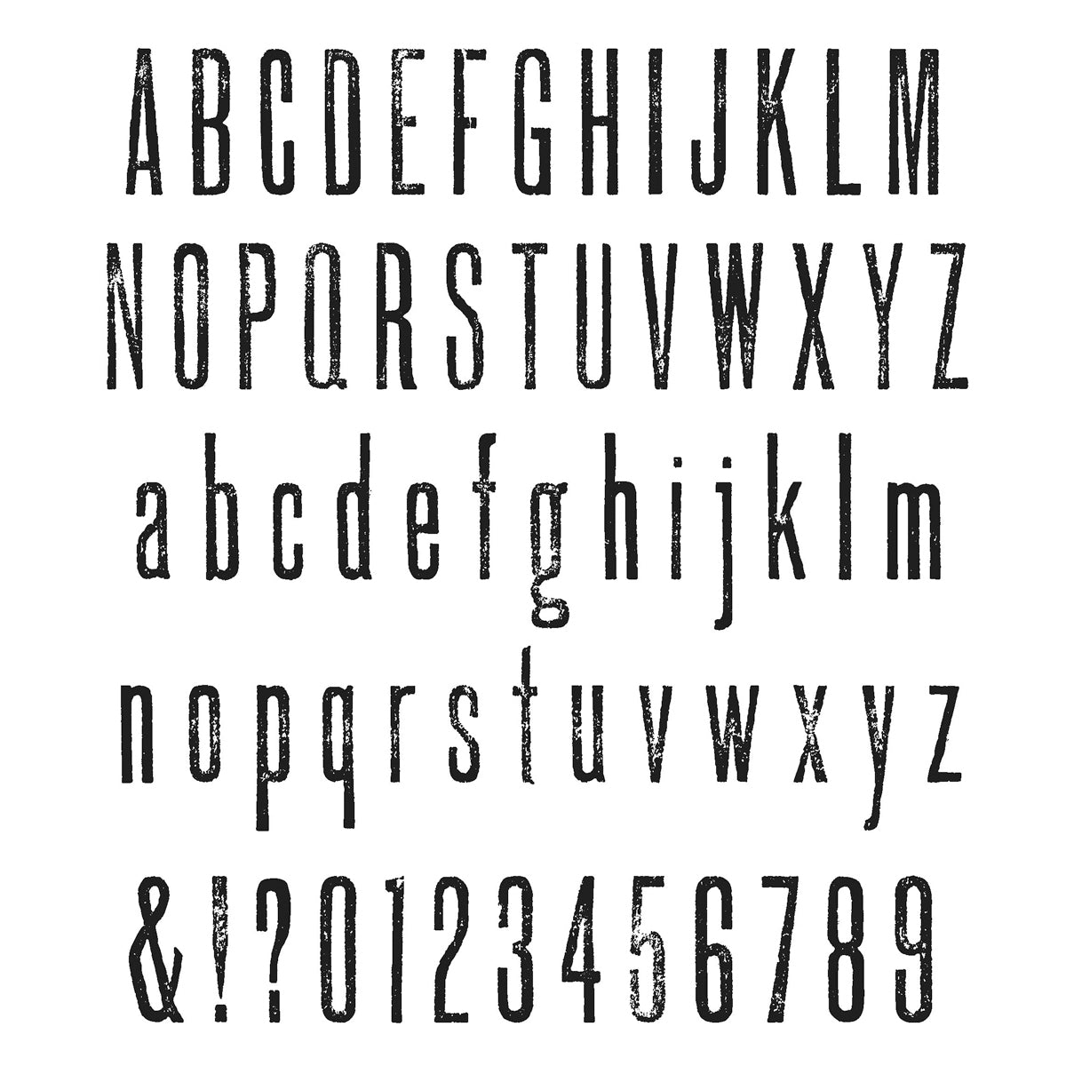 Stampers Anonymous Tim Holtz Cling Stamps 7"X8.5" - Tall Text