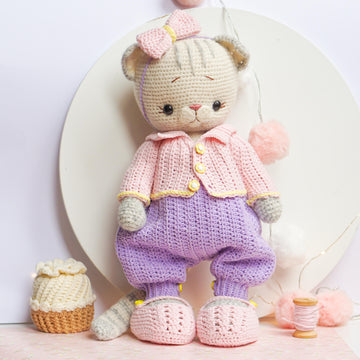 Crochet Doll Clothes Pattern - Outfit Chanel for large toys