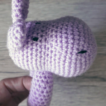 Crochet pattern baby rattle hippo Luzie