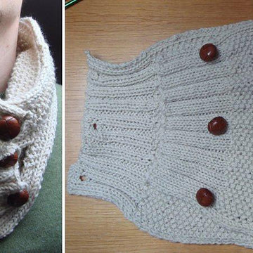 Moss stitch cowl