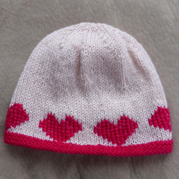 Macey - heart beanie for girls, teens and ladies