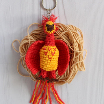 Phoenix Fawkes keychain / Harry wizard friend