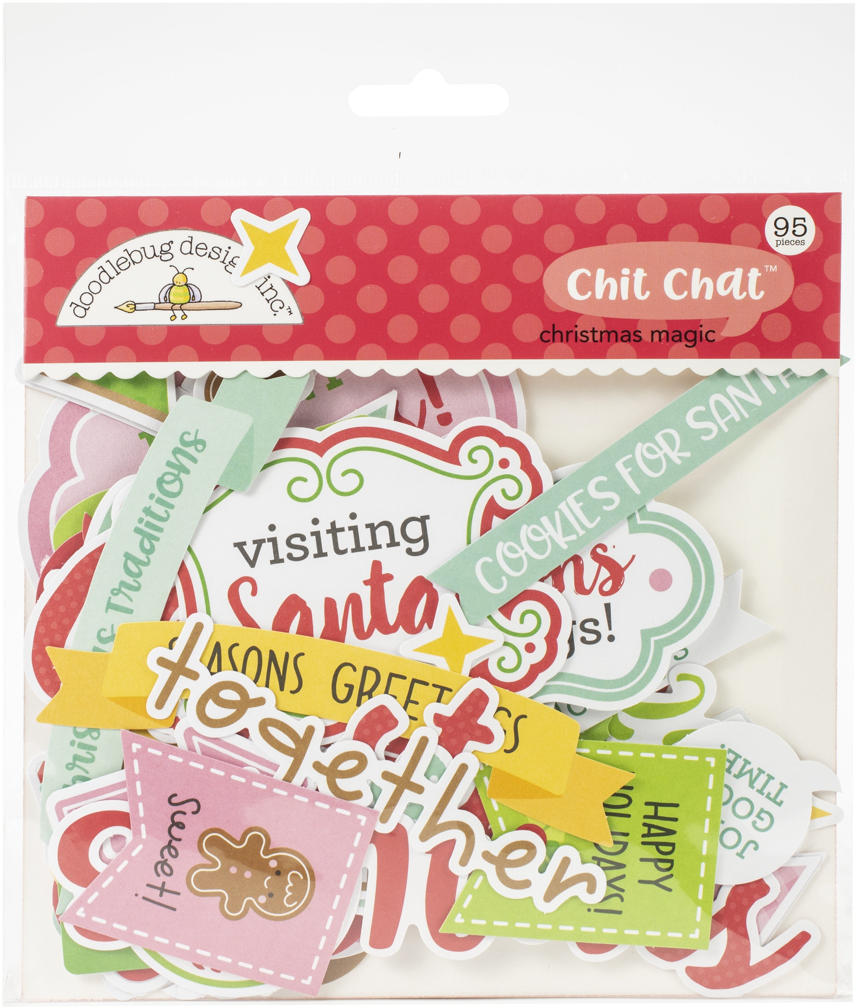 Doodlebug Odds & Ends Chit Chat Die-Cuts - Christmas Magic, 95/Pkg