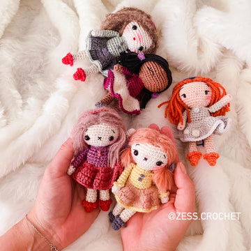 TUTORIEL CROCHET mini poupée GINETTE en Français - modèle patron facile sans couture pdf amigurumi