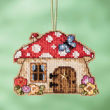 Mill Hill Mushroom House Cross Stitch Kit - 3.5.inw x 2.5in