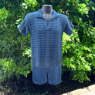 Ocean Mens Polo Shirt & Shorts Set