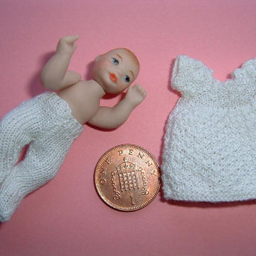 1:12th scale Baby dress and tights