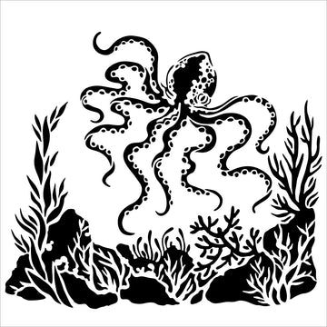 The Crafter's Workshop Crafter's Workshop Template 6"X6" - Octopus