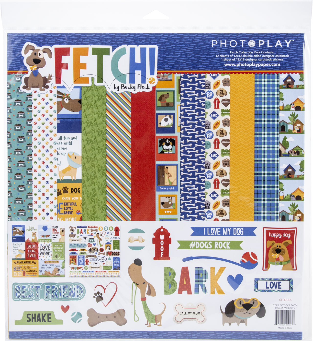 Photoplay Paper PhotoPlay Collection Pack 12"X12" - Fetch