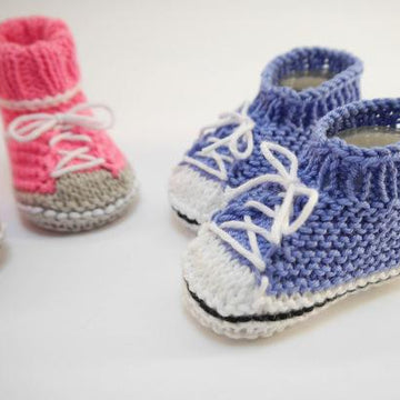 Strickanleitung - Baby Turnschuhe SNEAKERS - No.174
