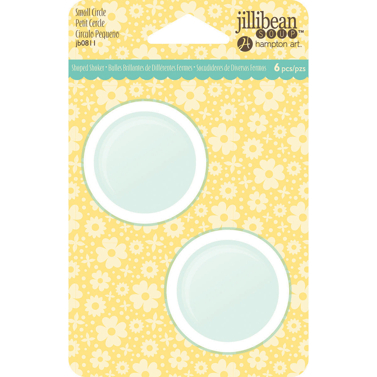 Hampton Art Jillibean Soup PVC Card Shakers 6/Pkg - Small Circle