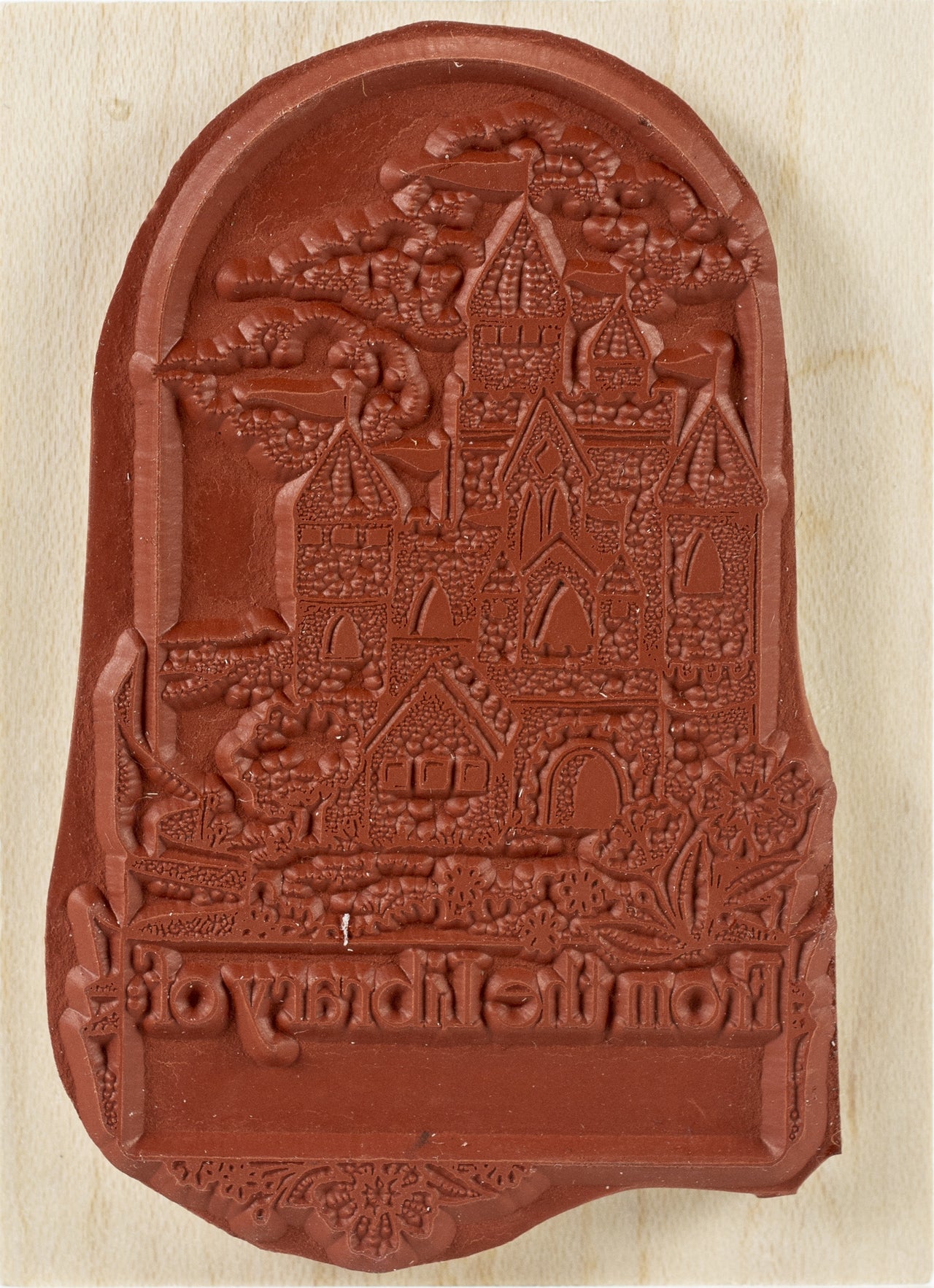Hero Arts From The Vault Mounted Rubber Stamp - Castle Book Plate