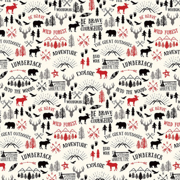 Echo Park Paper Little Lumberjack Double-Sided Cardstock 12"X12" 25/Pkg - Great Outdoors
