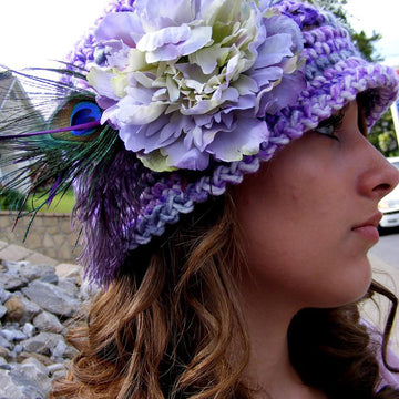 Purple Majesty Crochet Cloche