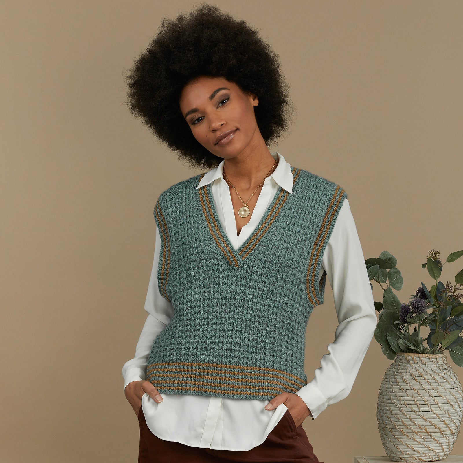 Women's Vest Knitting Pattern PDF – Tahki Yarns Echo Lake