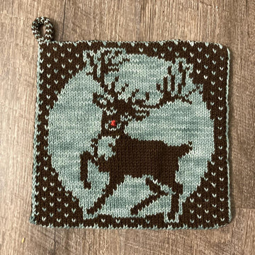 Winter Reindeer Potholder