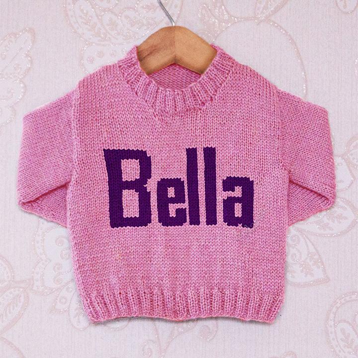 Intarsia - Bella Moniker Chart - Childrens Sweater