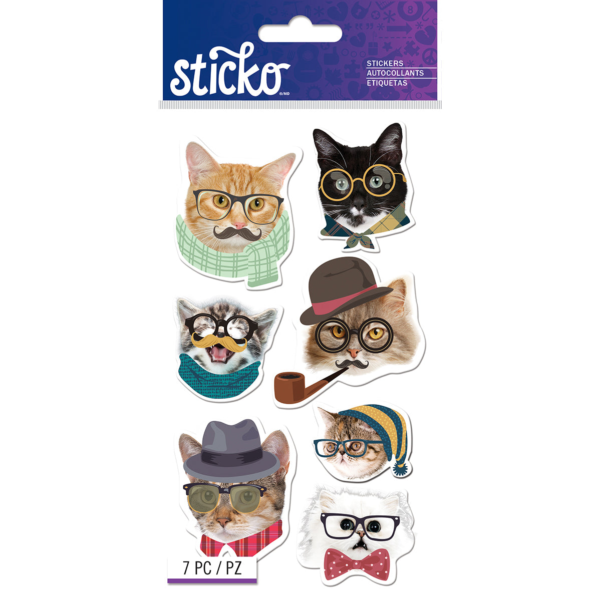 Sticko Stickers - Hipster Cats