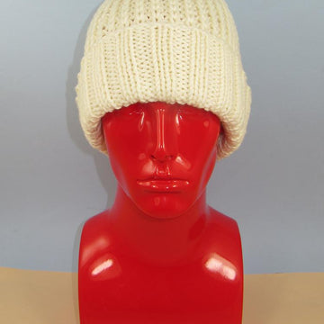 Chunky 2x2 Rib Cuff Fishermans Rib Beanie Hat