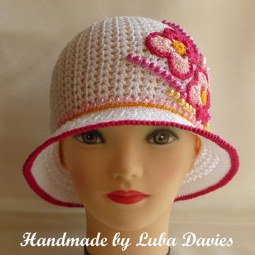 Crochet Baby Cloche Beanie Pansy