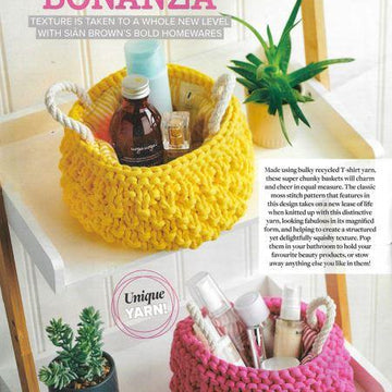 Chunky Moss Stitch Baskets