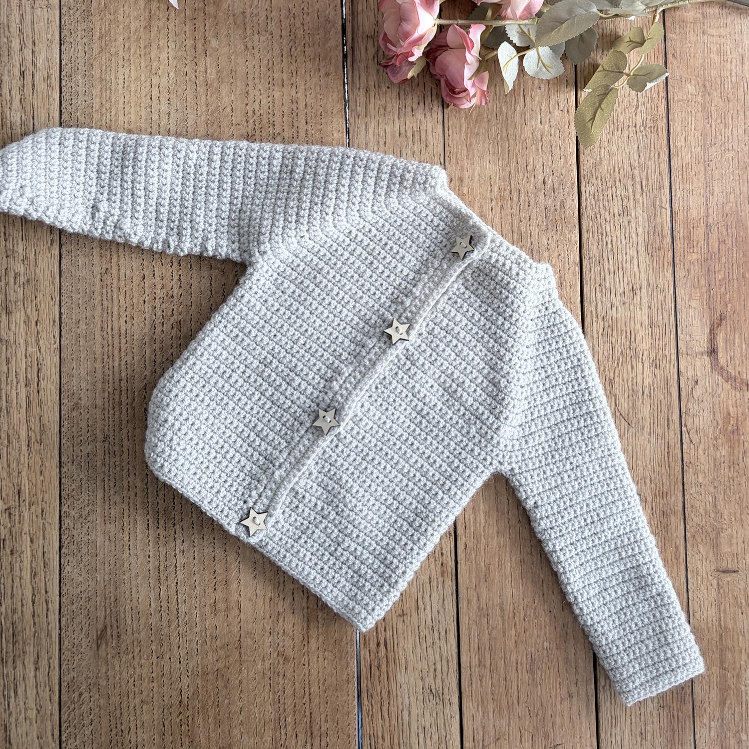 Basic Crochet Baby Cardigan - 0002