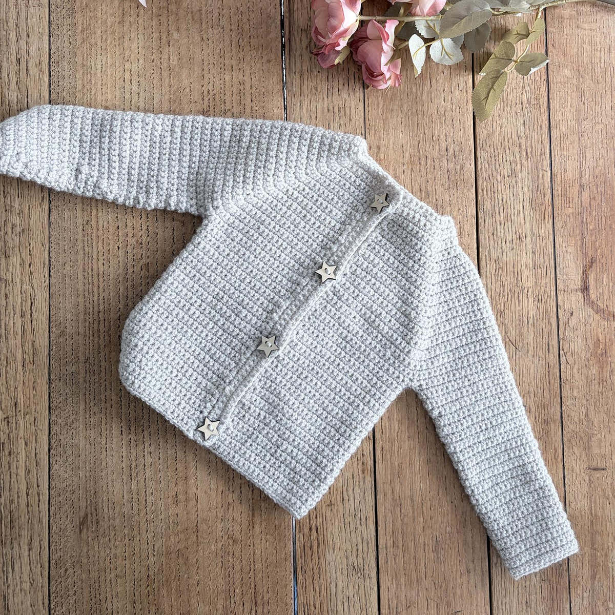 Basic Crochet Baby Cardigan - 0002