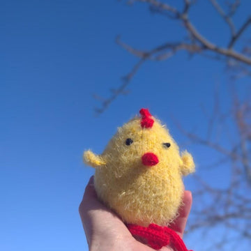 Chick toy knitting pattern