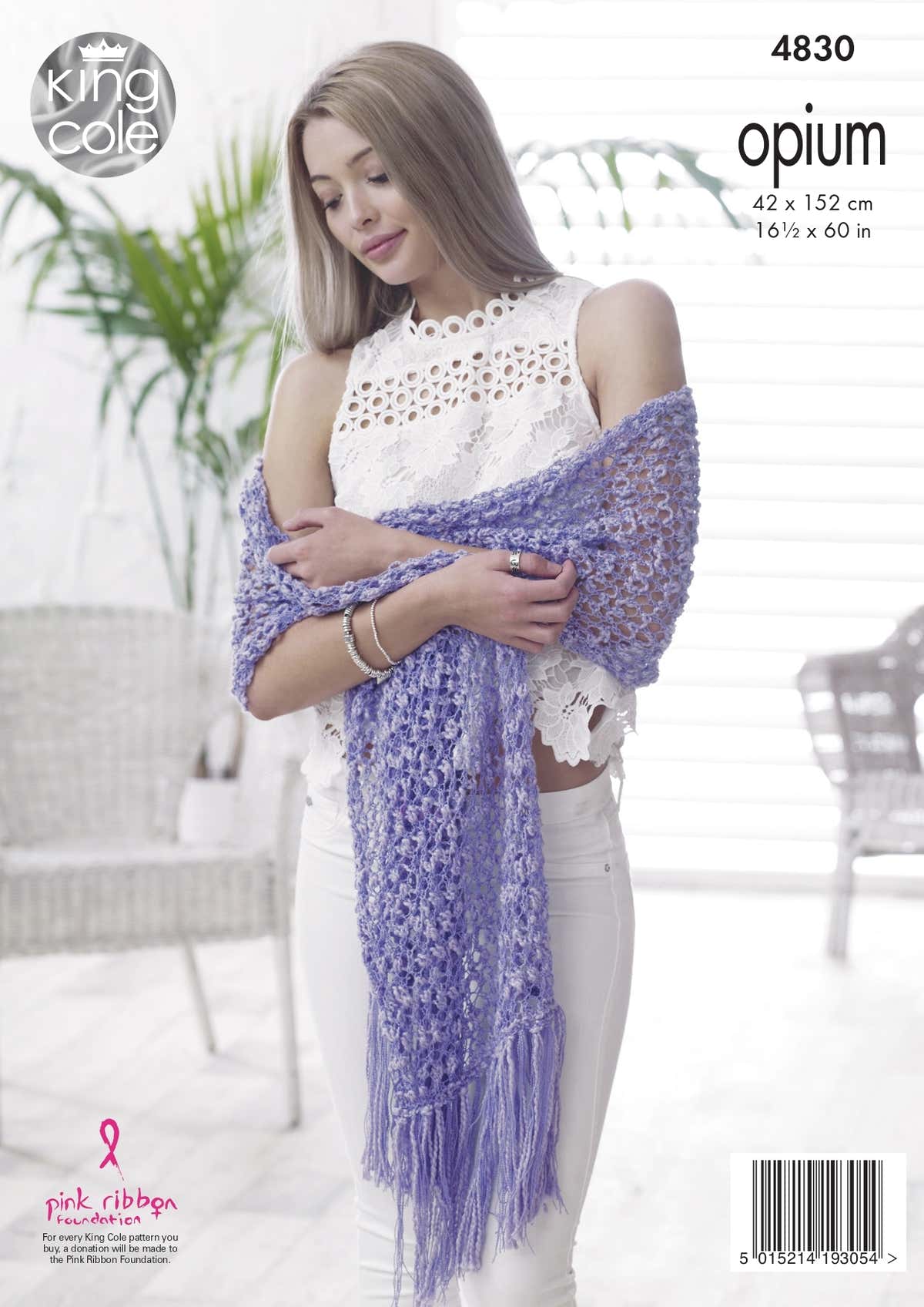 Shawls in King Cole Opium DK - 4830 - Downloadable PDF