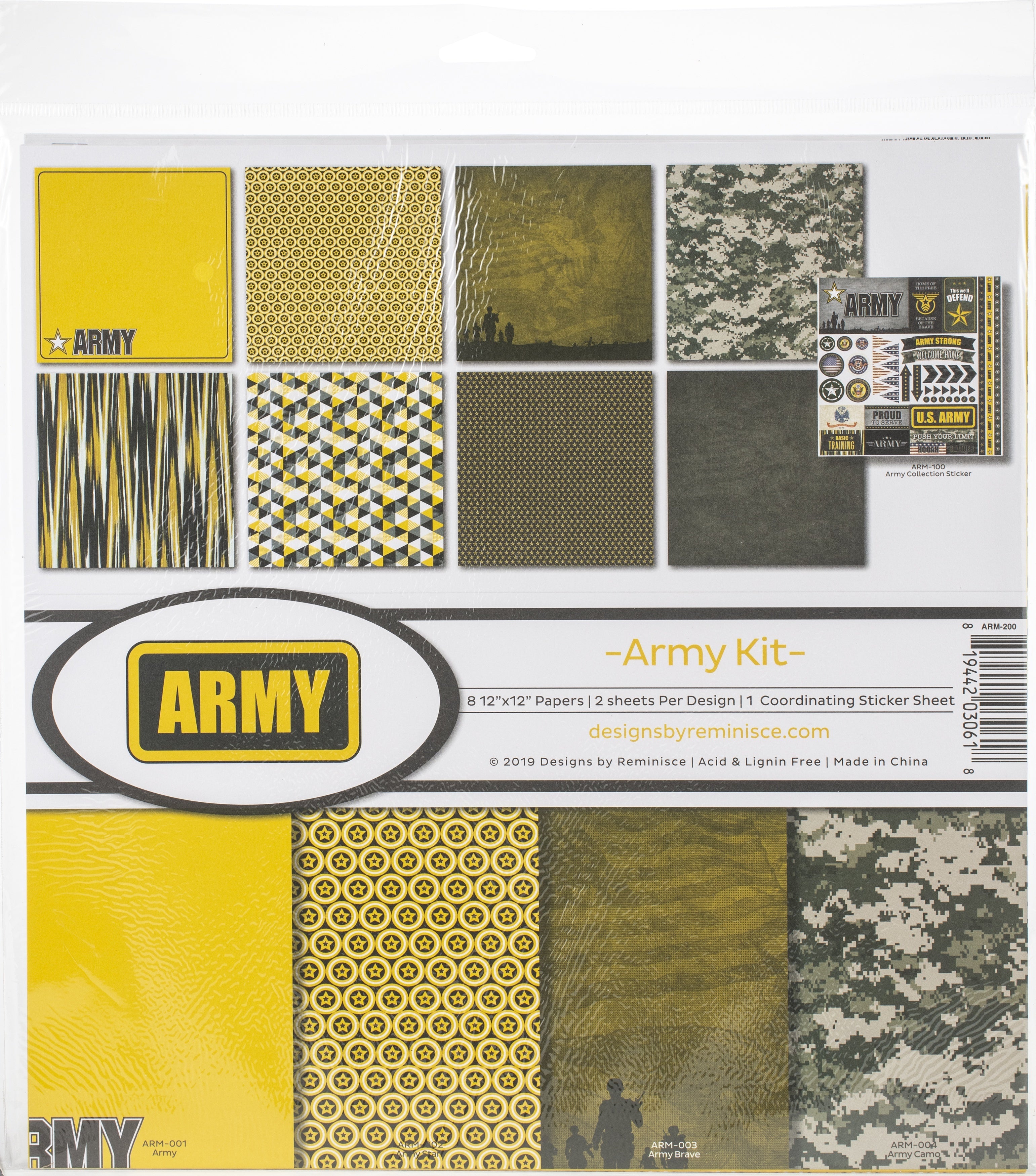Reminisce Collection Kit 12"X12" - Army