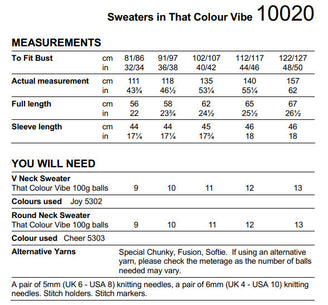 Sweaters in Stylecraft That Colour Vibe - 10020 - Downloadable PDF