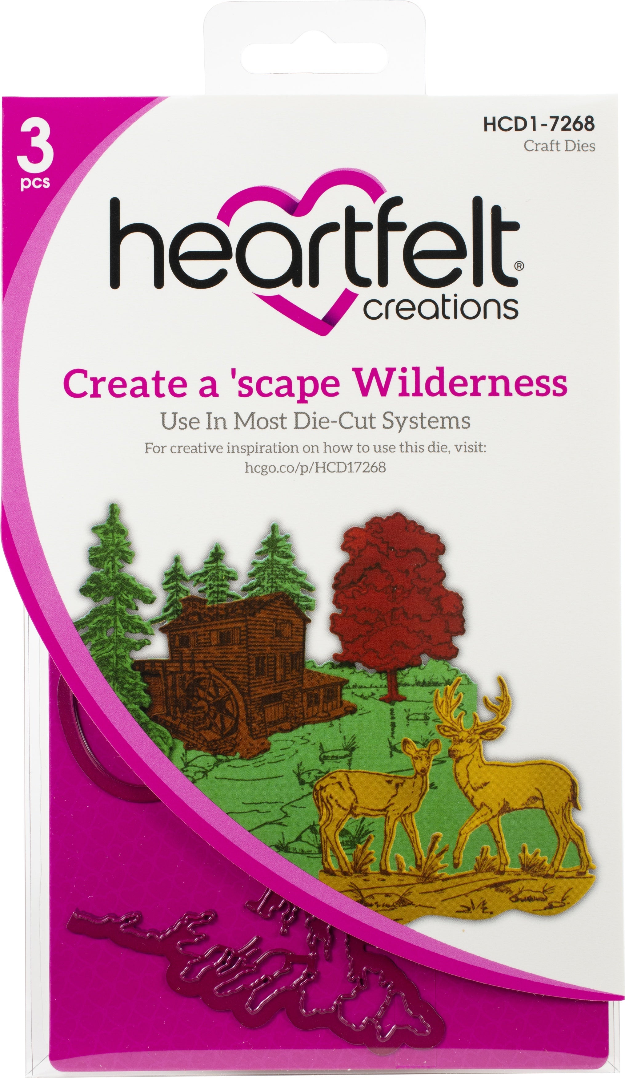 Heartfelt Creations Cut & Emboss Dies - Create A 'scape Wilderness 2.75" To 4.5"