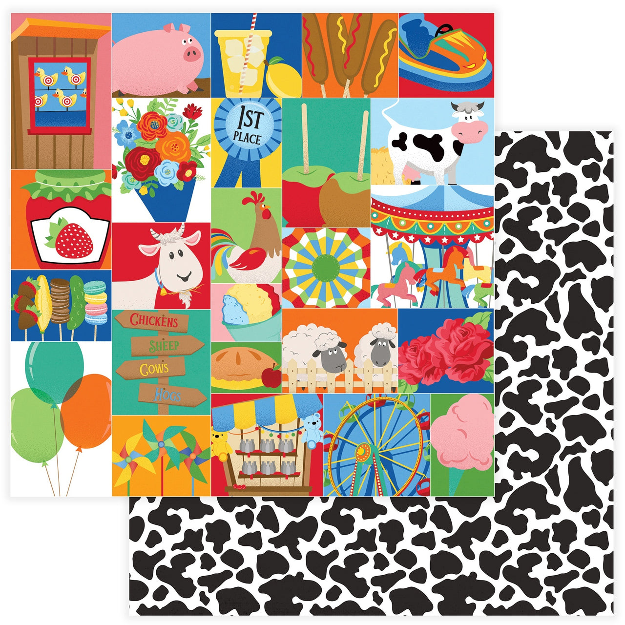 Photoplay Paper State Fair Double-Sided Cardstock 12"X12" 25/Pkg - Midway