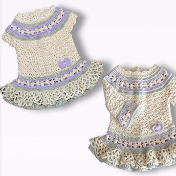 Lavender Child Dress and Cardigan