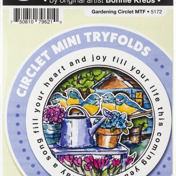Art Impressions Circlet Mini Tryfolds Stamp & Die Set - Gardening Circle MTF