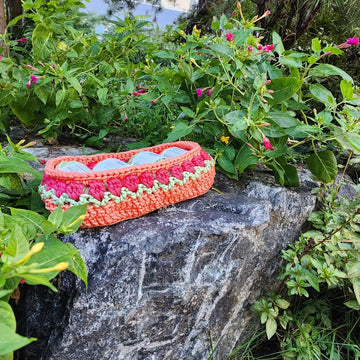 Tulip Stitch Oval Basket