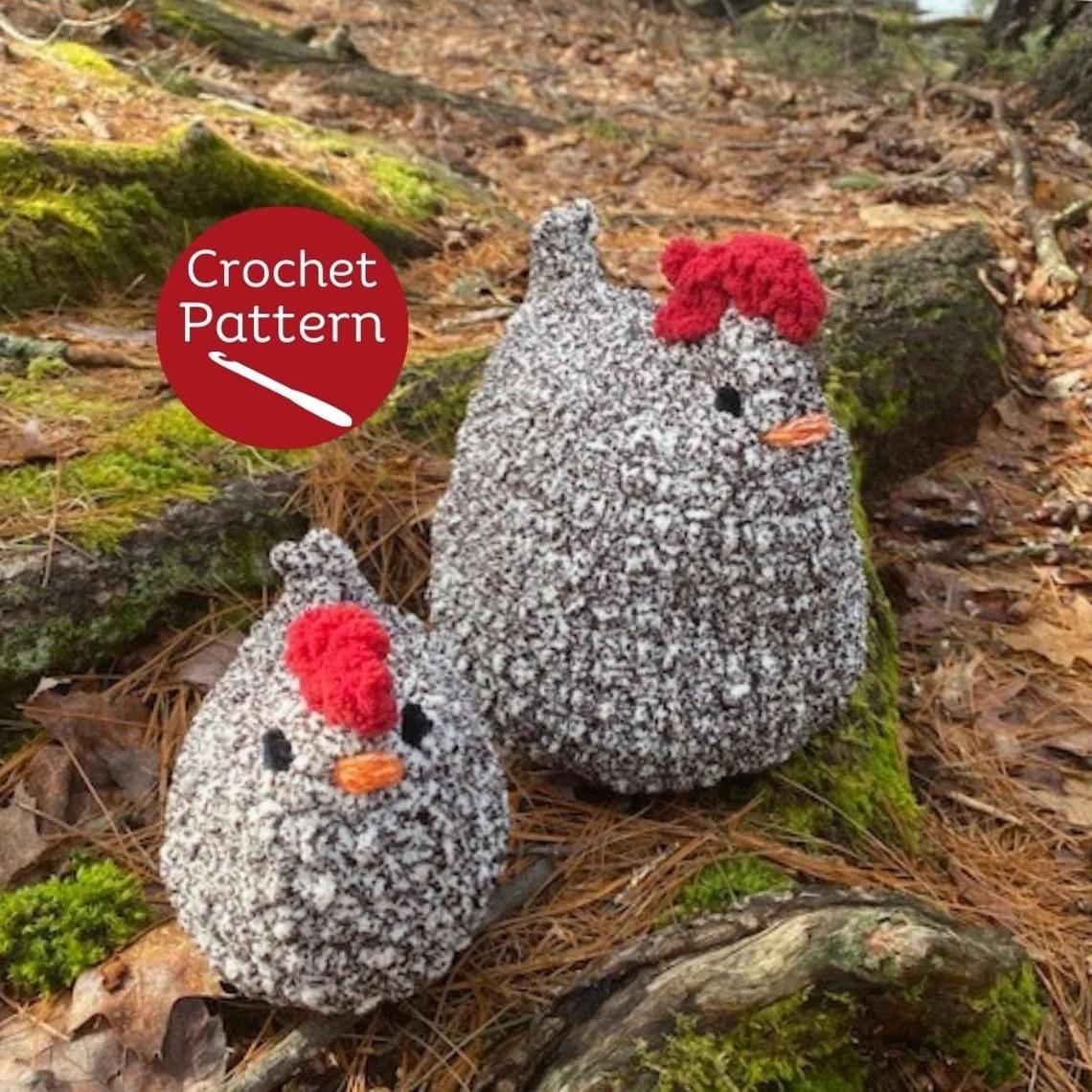 Chicken Crochet Pattern - Large + Small Size