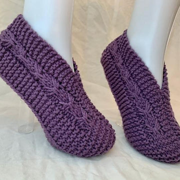 Easy to Knit Bow Slippers